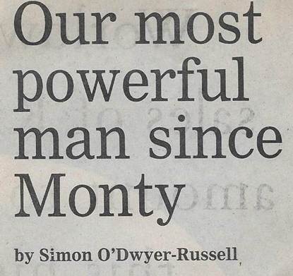 A newspaper with a black and white text

Description automatically generated